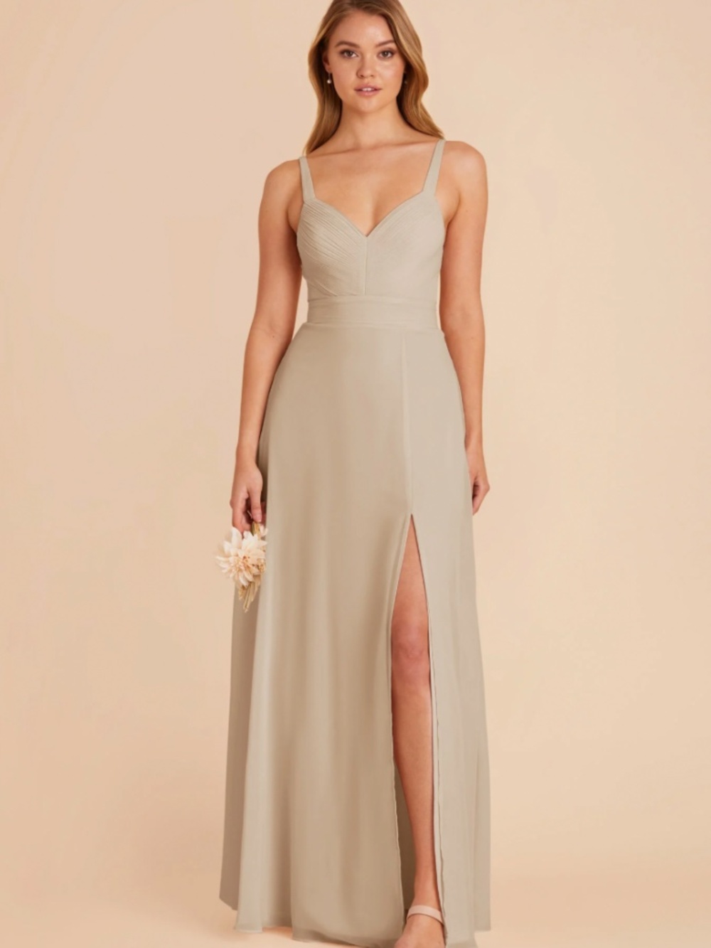 Birdy Grey Bridesmaid Deborah Dress - Chiffon - Almond